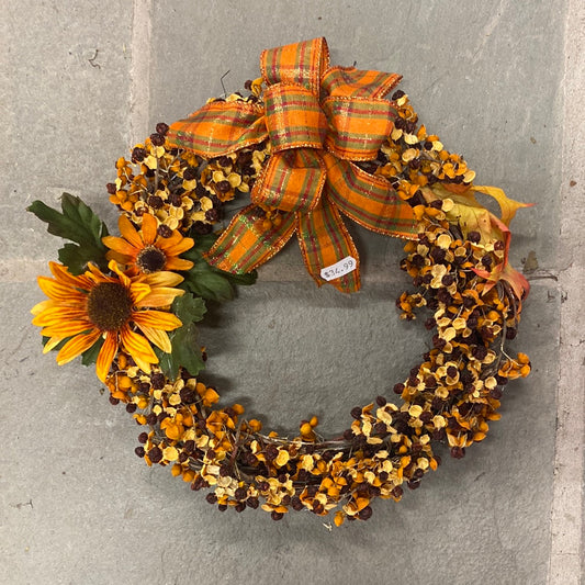 Fall Leaves and Bittersweet Wreath